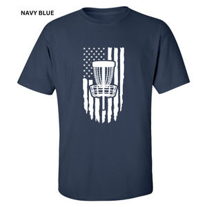 DISC GOLF AFFAIR  Disc Golf T-Shirt PATRIOTIC AMERICAN FLAG Shirt